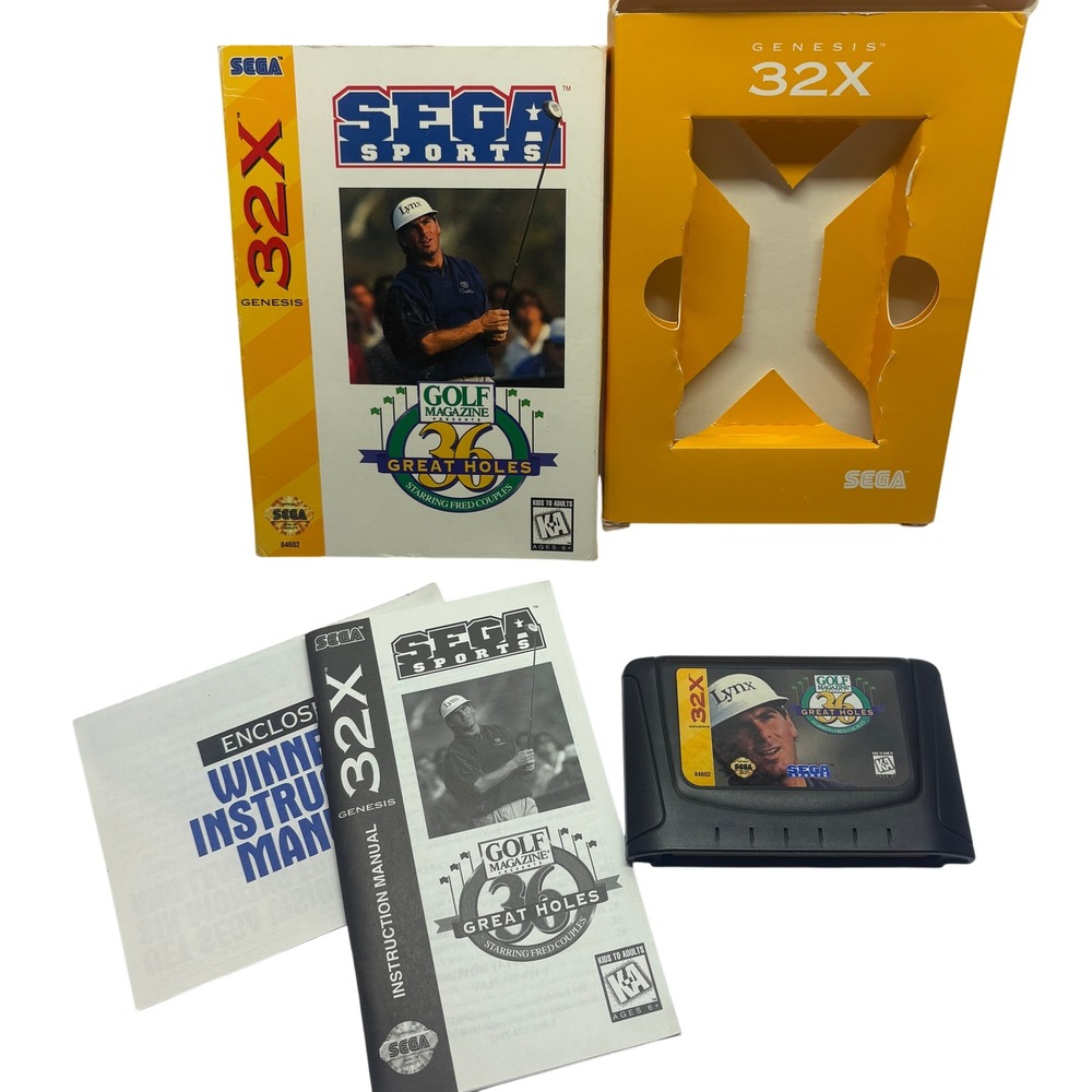 Video Game Sega Genesis 32X Golf 36 Great Holes Fred Couples Sega 84602